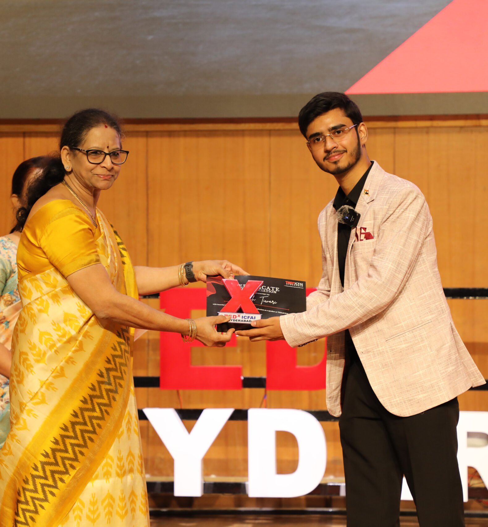 Suyash Tiwari Getting TEDx award.
